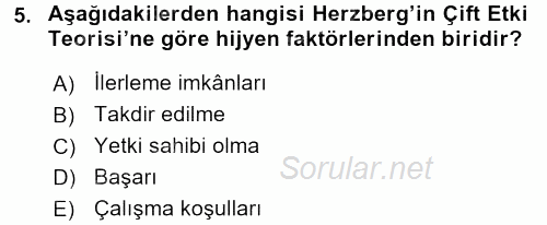 Satış Yönetimi ve Telefonda Satış 2015 - 2016 Dönem Sonu Sınavı 5.Soru
