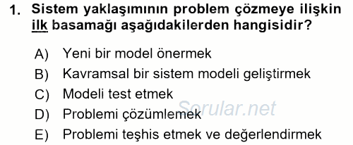 Rekreasyon Yönetimi 2015 - 2016 Tek Ders Sınavı 1.Soru