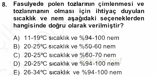 Bahçe Tarımı 2 2014 - 2015 Dönem Sonu Sınavı 8.Soru