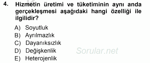 Hizmet Tasarımı 2012 - 2013 Ara Sınavı 4.Soru