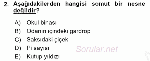 Bilim Felsefesi 2016 - 2017 3 Ders Sınavı 2.Soru