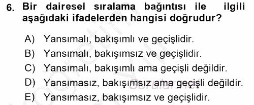 Bilim Felsefesi 2016 - 2017 3 Ders Sınavı 6.Soru