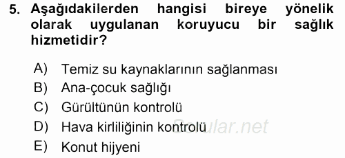 Sağlık Kurumları Yönetimi 1 2015 - 2016 Tek Ders Sınavı 5.Soru
