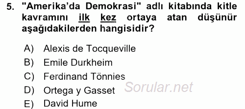 İletişim Bilgisi 2016 - 2017 Dönem Sonu Sınavı 5.Soru