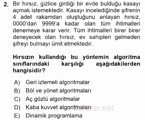 Programlama Ve Algoritmalar 2016 - 2017 Dönem Sonu Sınavı 2.Soru