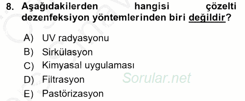 Örtü Altı Üretim Sistemleri 2016 - 2017 3 Ders Sınavı 8.Soru