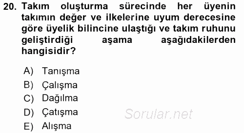 Yönetici Asistanlığı 2016 - 2017 Ara Sınavı 20.Soru