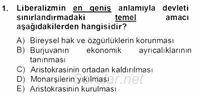 Siyaset Felsefesi 2 2012 - 2013 Dönem Sonu Sınavı 1.Soru