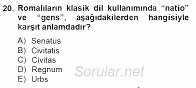 Siyaset Felsefesi 2 2012 - 2013 Dönem Sonu Sınavı 20.Soru