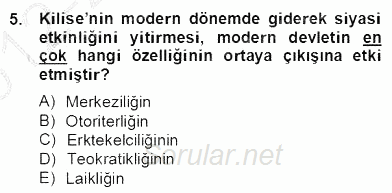 Siyaset Felsefesi 2 2012 - 2013 Dönem Sonu Sınavı 5.Soru