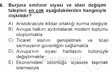 Siyaset Felsefesi 2 2012 - 2013 Dönem Sonu Sınavı 6.Soru