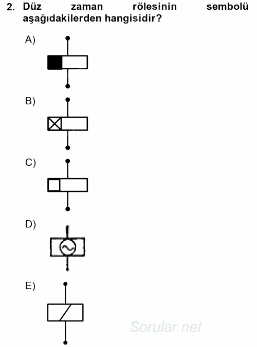 Elektromekanik Kumanda Sistemleri 2015 - 2016 Dönem Sonu Sınavı 2.Soru