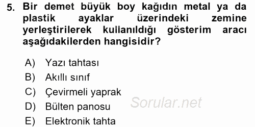 İşletmelerde Eğitim ve Geliştirme 2016 - 2017 Dönem Sonu Sınavı 5.Soru