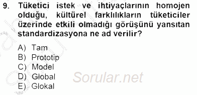 Marka İletişiminde Analiz ve Araştırma 2 2014 - 2015 Ara Sınavı 9.Soru