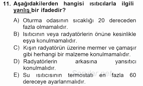 Tüketim Bilinci ve Bilinçli Tüketici 2012 - 2013 Dönem Sonu Sınavı 11.Soru