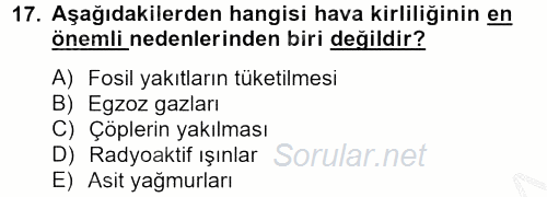 Tüketim Bilinci ve Bilinçli Tüketici 2012 - 2013 Dönem Sonu Sınavı 17.Soru