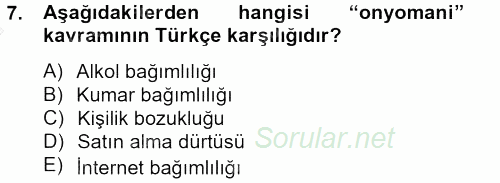 Tüketim Bilinci ve Bilinçli Tüketici 2012 - 2013 Dönem Sonu Sınavı 7.Soru