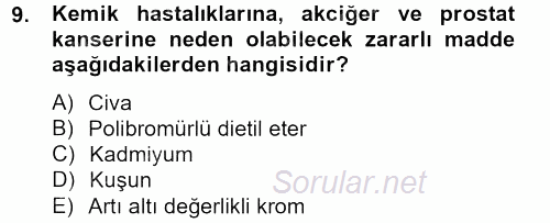 Tüketim Bilinci ve Bilinçli Tüketici 2012 - 2013 Dönem Sonu Sınavı 9.Soru