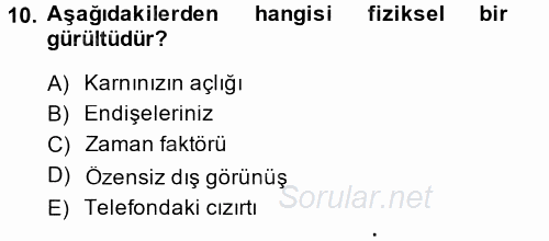 Toplantı Ve Sunu Teknikleri 2014 - 2015 Dönem Sonu Sınavı 10.Soru