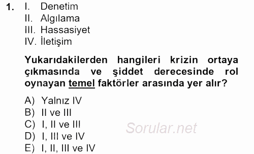 Halkla İlişkiler Uygulamaları ve Örnek Olaylar 2012 - 2013 Dönem Sonu Sınavı 1.Soru