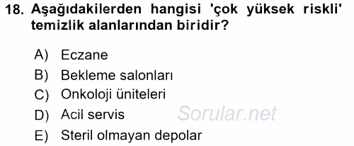 Sağlık Kurumları Yönetimi 2 2017 - 2018 Ara Sınavı 18.Soru