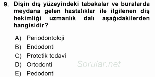 Sağlık Kurumları Yönetimi 2 2017 - 2018 Ara Sınavı 9.Soru