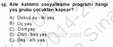 Okul, Aile Ve Çevre İş Birliği 2014 - 2015 Ara Sınavı 16.Soru