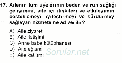 Okul, Aile Ve Çevre İş Birliği 2014 - 2015 Ara Sınavı 17.Soru
