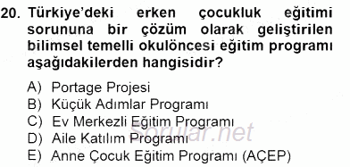 Okul, Aile Ve Çevre İş Birliği 2014 - 2015 Ara Sınavı 20.Soru