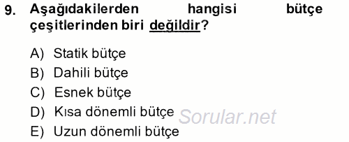 Otel İşletmelerinde Destek Hizmetleri 2014 - 2015 Ara Sınavı 9.Soru