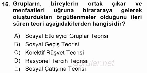 Kamu Ekonomisi 2 2017 - 2018 Ara Sınavı 16.Soru