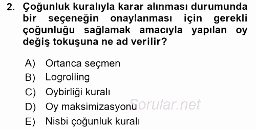 Kamu Ekonomisi 2 2017 - 2018 Ara Sınavı 2.Soru