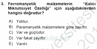 Elektrik Makinaları 2015 - 2016 Ara Sınavı 3.Soru
