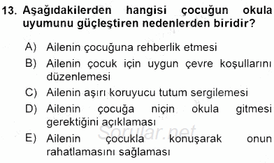 İlköğretime Hazırlık Ve İlköğretim Programları 2015 - 2016 Dönem Sonu Sınavı 13.Soru