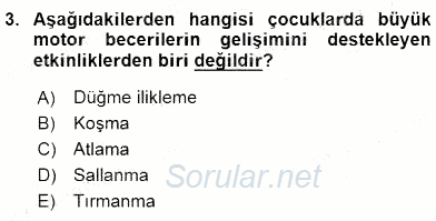 İlköğretime Hazırlık Ve İlköğretim Programları 2015 - 2016 Dönem Sonu Sınavı 3.Soru