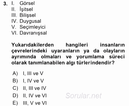 İletişim Kuramları 2016 - 2017 Dönem Sonu Sınavı 3.Soru