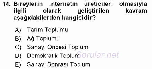 Film ve Video Kültürü 2017 - 2018 Dönem Sonu Sınavı 14.Soru