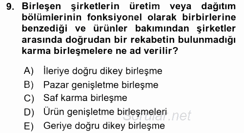 Finansal Yönetim 2 2017 - 2018 Dönem Sonu Sınavı 9.Soru