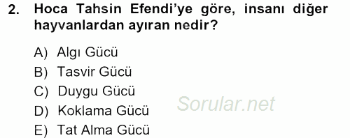 Türkiye´de Sosyoloji 2012 - 2013 Ara Sınavı 2.Soru