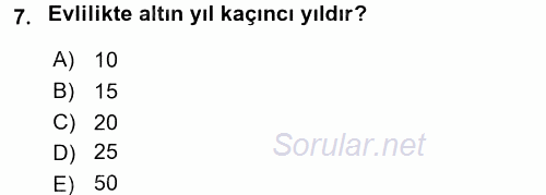 Sosyal Davranış ve Protokol 2017 - 2018 3 Ders Sınavı 7.Soru