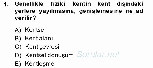 Restorasyon ve Koruma İlkeleri 2014 - 2015 Ara Sınavı 1.Soru