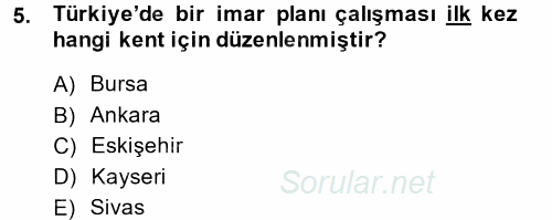 Restorasyon ve Koruma İlkeleri 2014 - 2015 Ara Sınavı 5.Soru