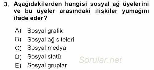 Sosyal Medya 2015 - 2016 Ara Sınavı 3.Soru