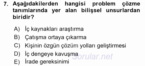 Sağlık Kurumları Yönetimi 2 2016 - 2017 Dönem Sonu Sınavı 7.Soru