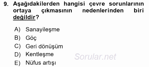 Maliye Politikası 2 2017 - 2018 3 Ders Sınavı 9.Soru