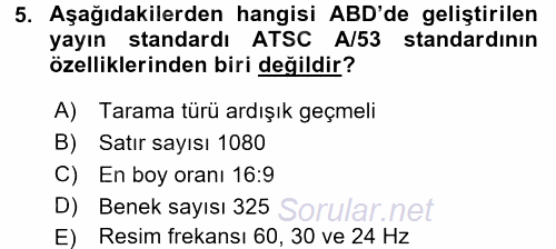 Hareketli Görüntünün Tarihi 2015 - 2016 Dönem Sonu Sınavı 5.Soru