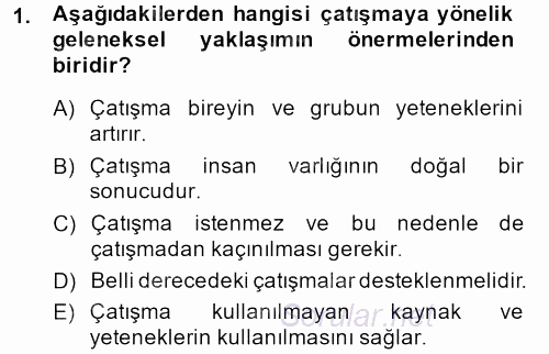 Sosyal Psikoloji 2 2013 - 2014 Ara Sınavı 1.Soru