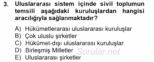 Uluslararası Ekonomik Kuruluşlar 2012 - 2013 Ara Sınavı 3.Soru