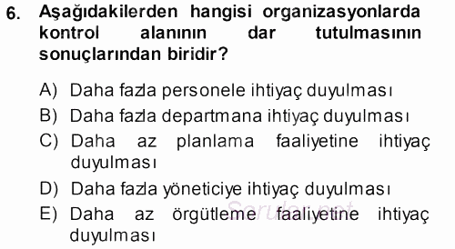 Perakende Yönetimi 2013 - 2014 Tek Ders Sınavı 6.Soru