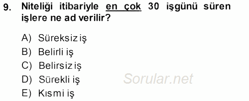 Perakende Yönetimi 2013 - 2014 Tek Ders Sınavı 9.Soru